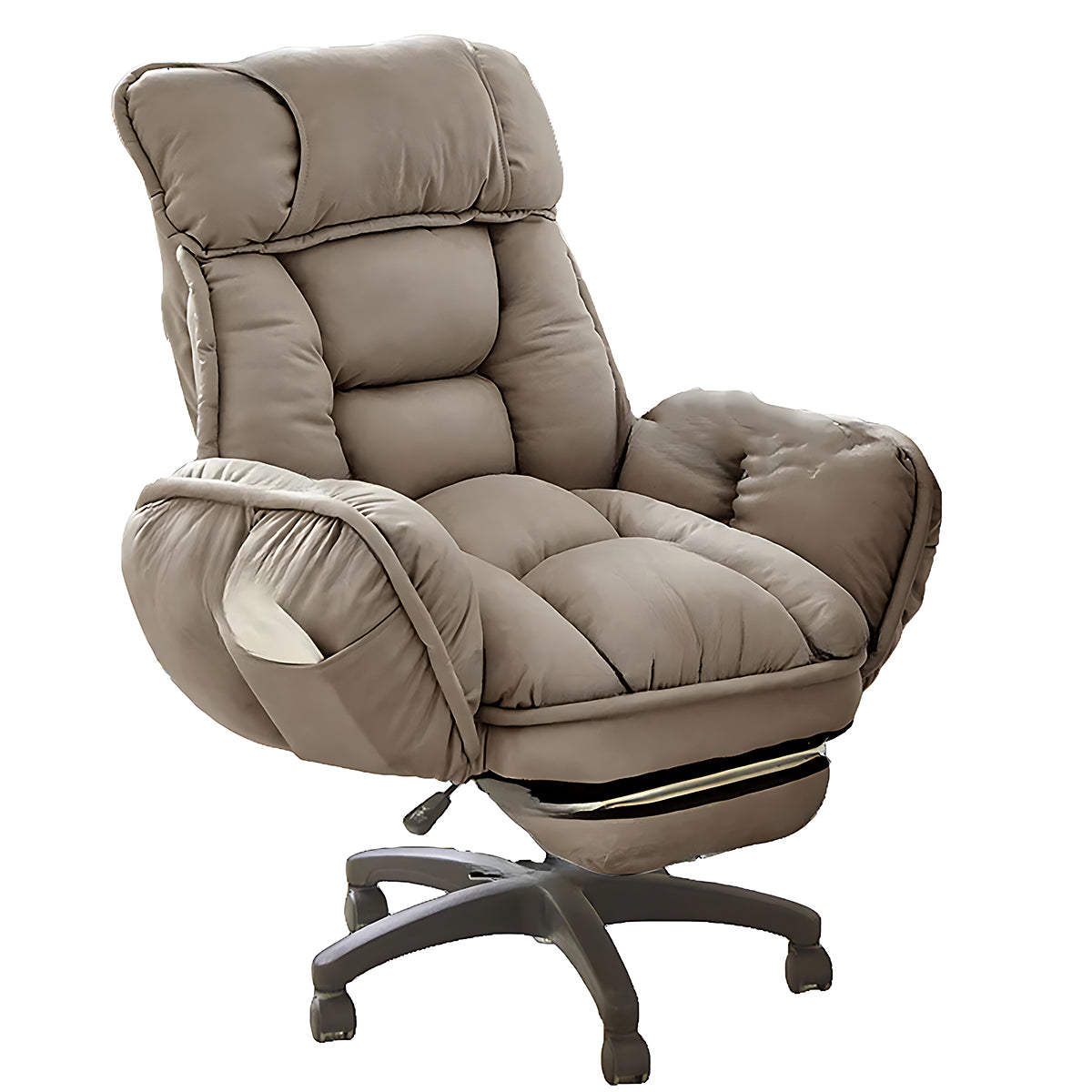 PYZ125 Ergonomic Computer Chair with Reclining Backrest and Hidden Footrest for Home Office 8